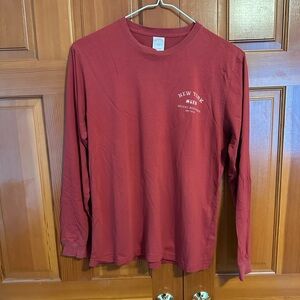 Brooks Brothers Long Sleeve Tee - Size L - Cotton - Brick Red